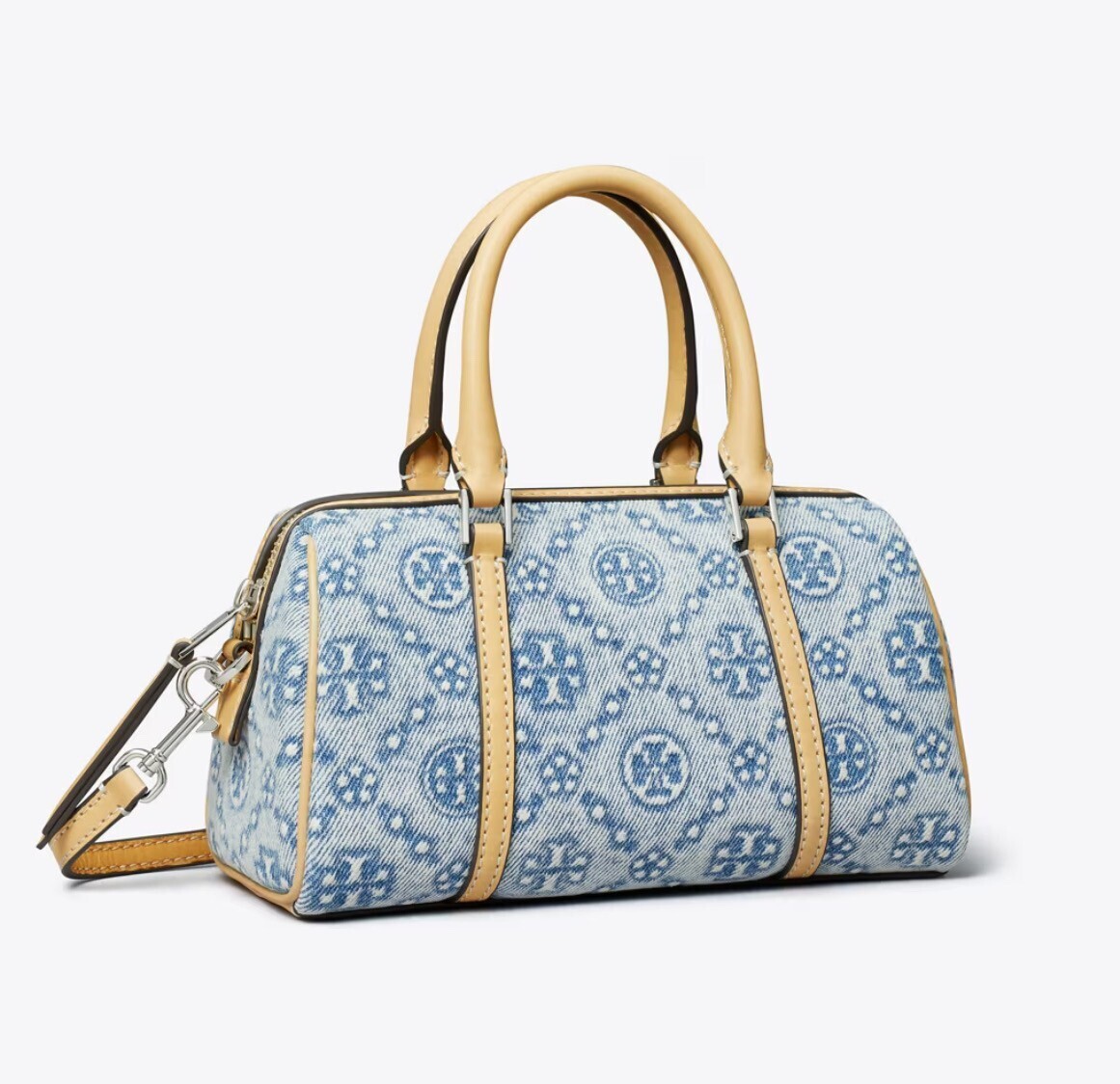 Tory Burch Tモノグラム デニム プチバレルバッグ