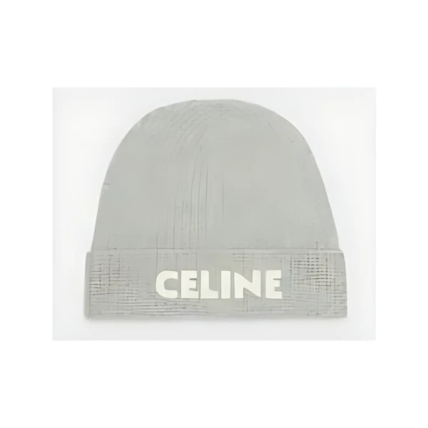 CELINE celine beanie in ribbed wool