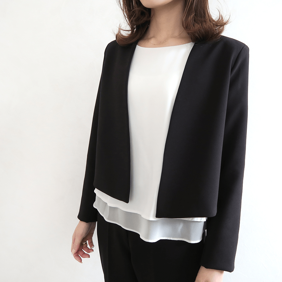maison de Dolce. ノーカラージャケット【black】S