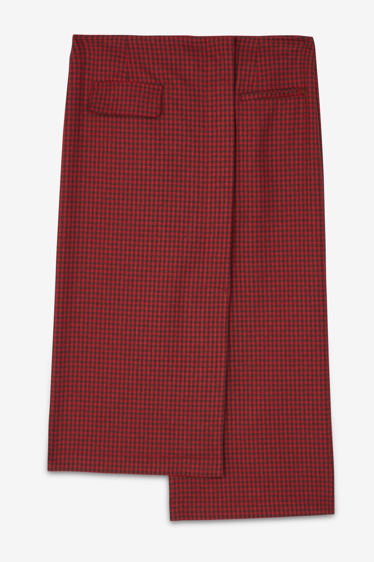 ottod'ame Asymmetric check skirt