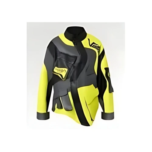 LOUIS VUITTON Distorted Motocycle Leather Jacket