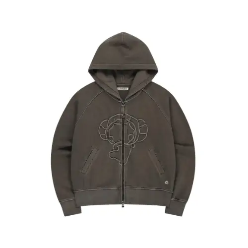 COYSEIO VINTAGE TAPE HOOD ZIP UP