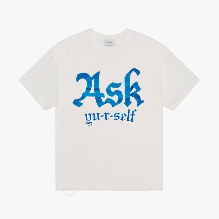 ASKYURSELF ヴィンテージ ビッグロゴ 半袖 Tシャツ パンク