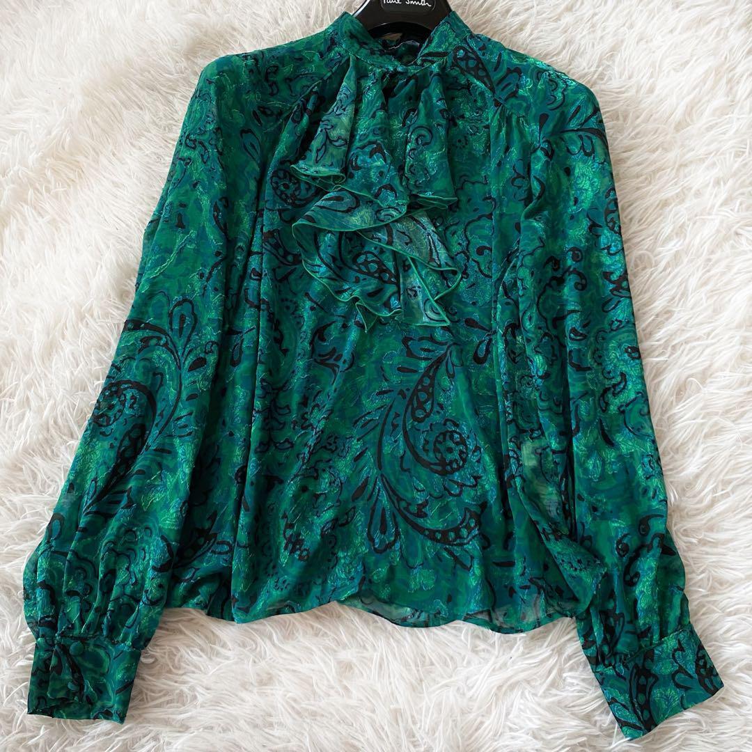 ZARA ボタニカル 花柄 ペイズリー ブラウス