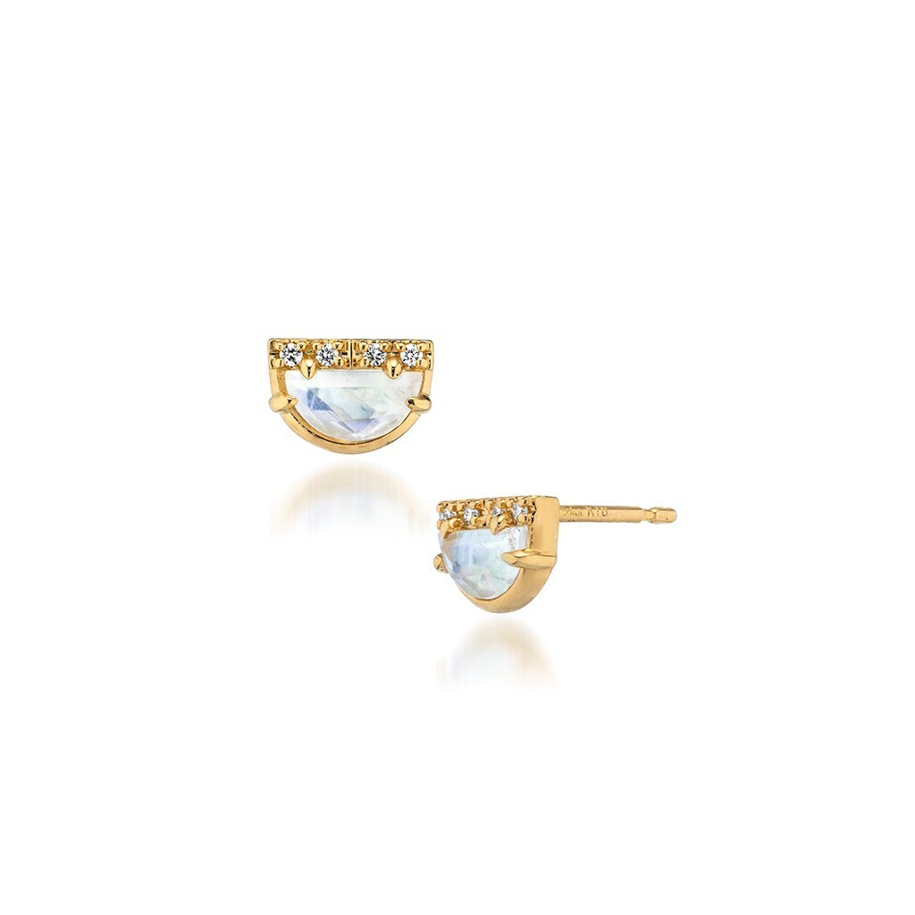 STAR JEWELRY K18 ピアス HALF MOON