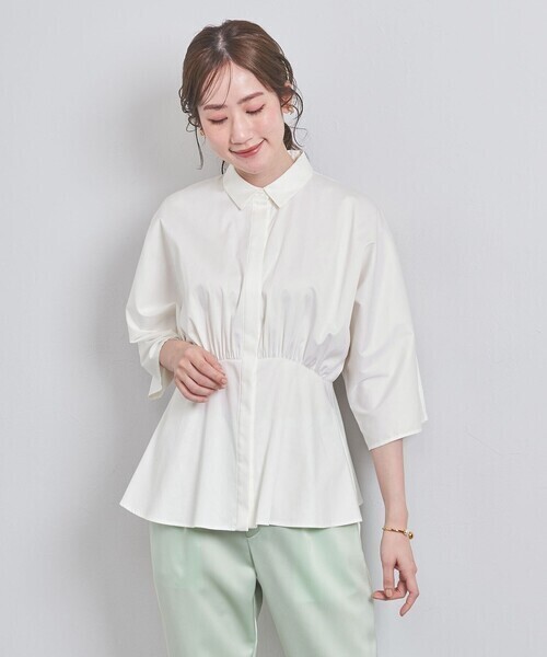 UNITED ARROWS サテン ドルマンスリーブ ブラウス