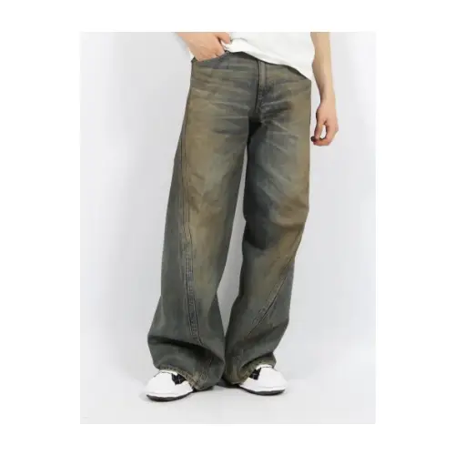 NVRFRGT 3D TWISTED WIDE LEG JEANS