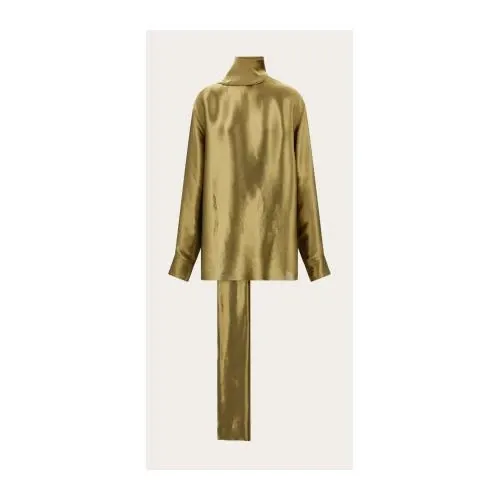 FERRAGAMO Liquid lamé blouse