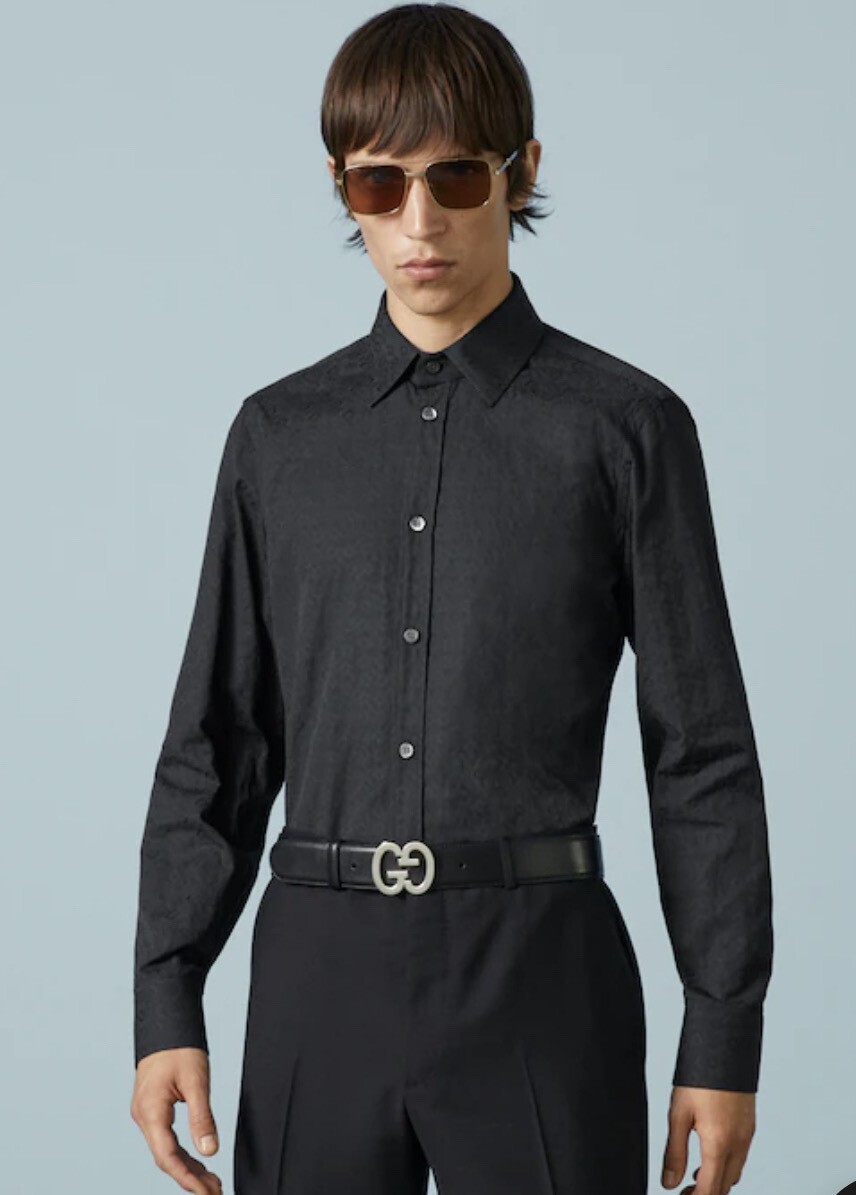 GUCCI ホースビット コットンジャカード シャツ