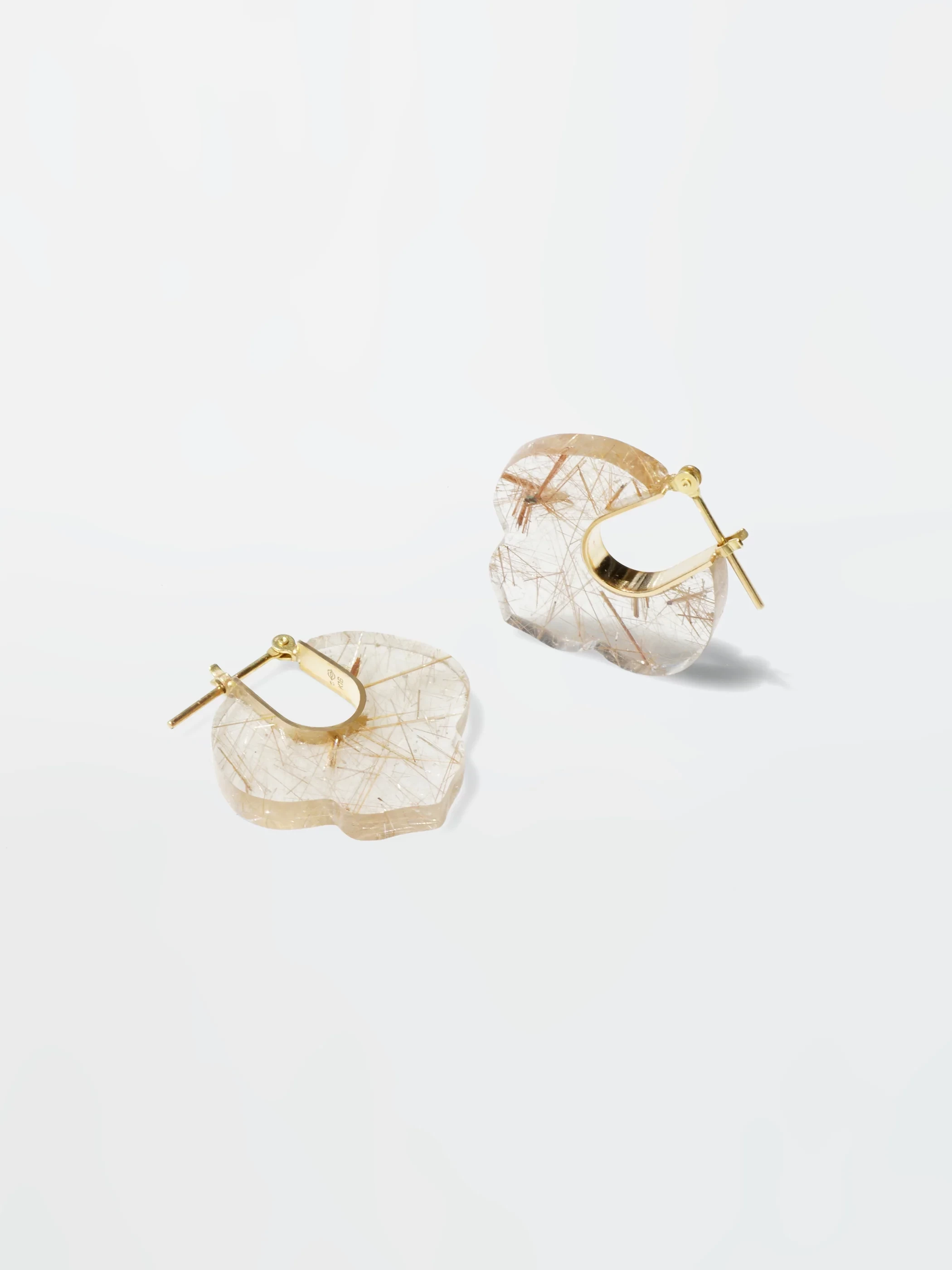 talkative Pierced Earring CREST Lily Rutile Quartz