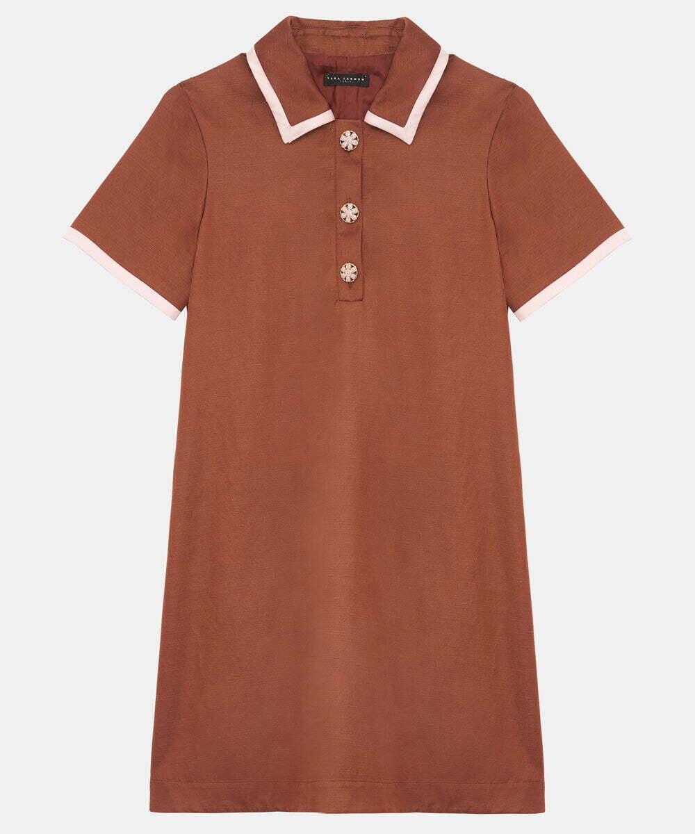 TARA JARMON Satin linen dress