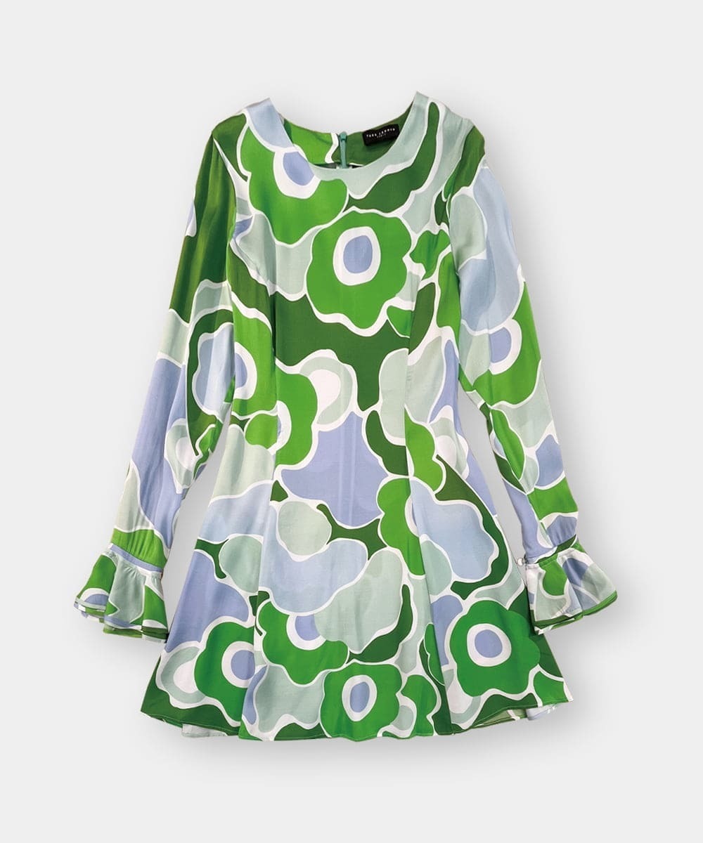 TARAJARMON Fluid nympheas dress