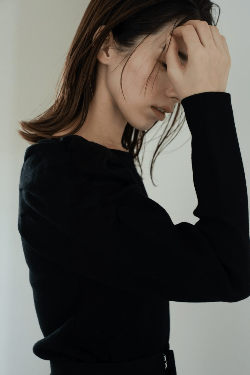 maison de Dolce. パワショルニット【black】