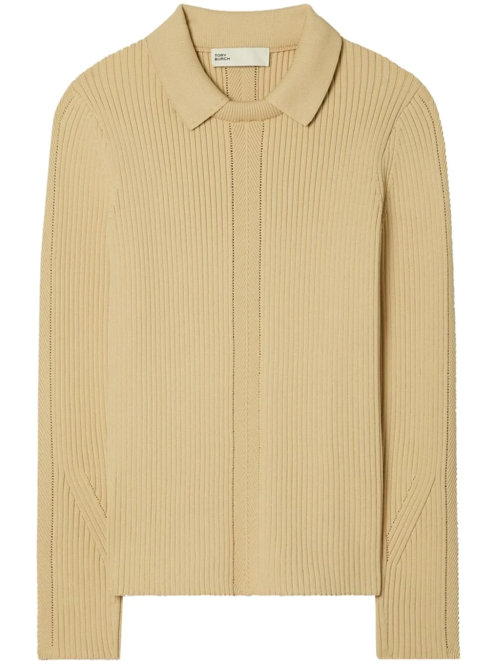 Tory Burch リブニット ポロカラー セーター