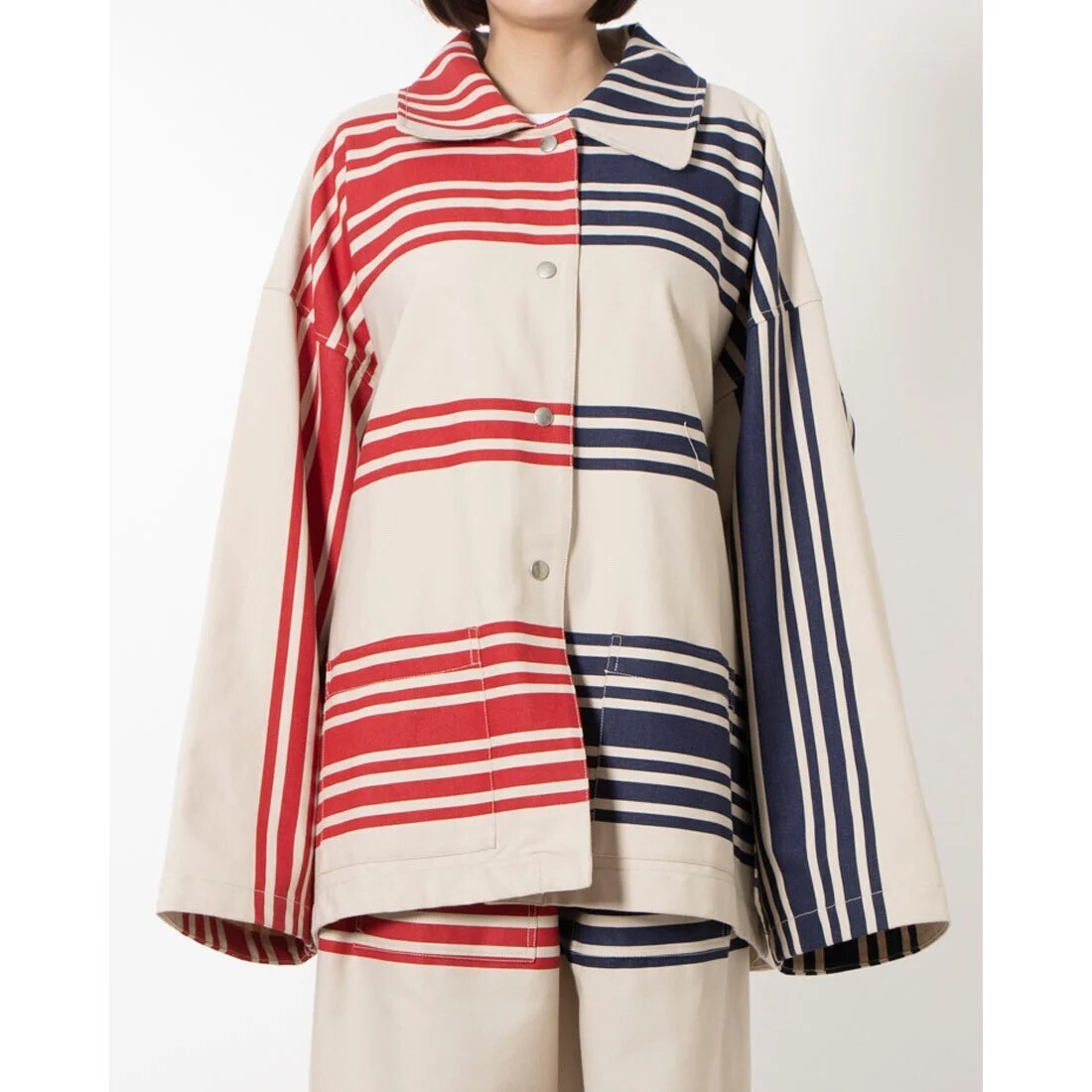 Desigual HEDPOCKETS STRIPES ジャケット （ホワイト）