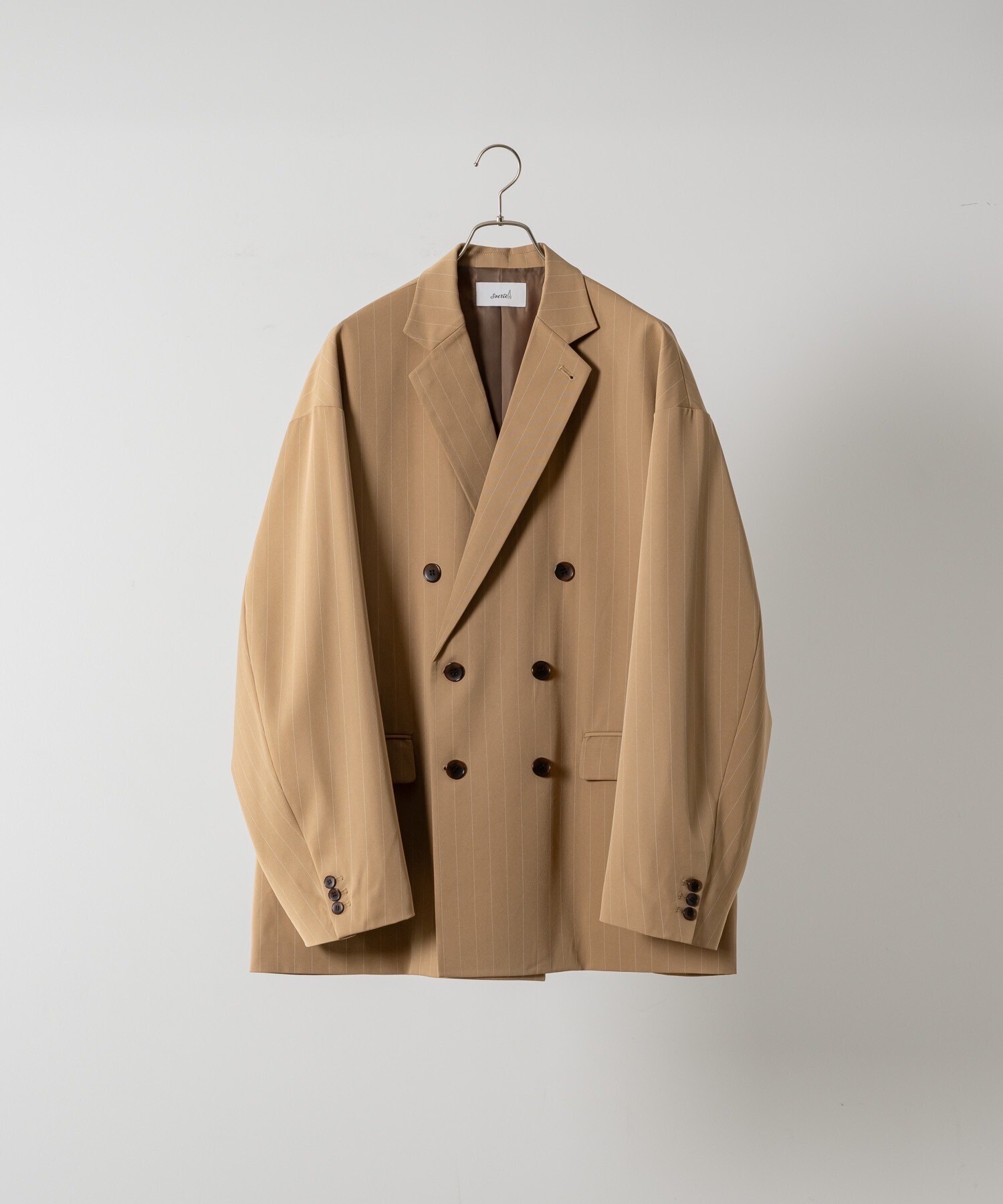 soerte Oversized double-breasted jacket/オーバーサイズダブルブレストストレートジャケット