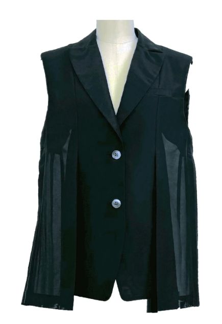 MIDDLA DYED ORGANDY NO-SLEEVE JACKET