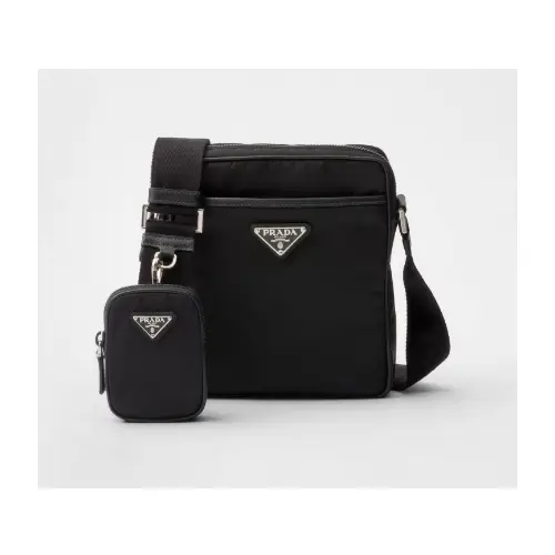 PRADA Re-Nylon xサフィアーノレザー ショルダーバッグ