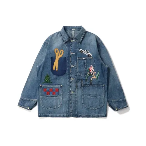 KHOKI Hand-Embroidered Denim Coverall
