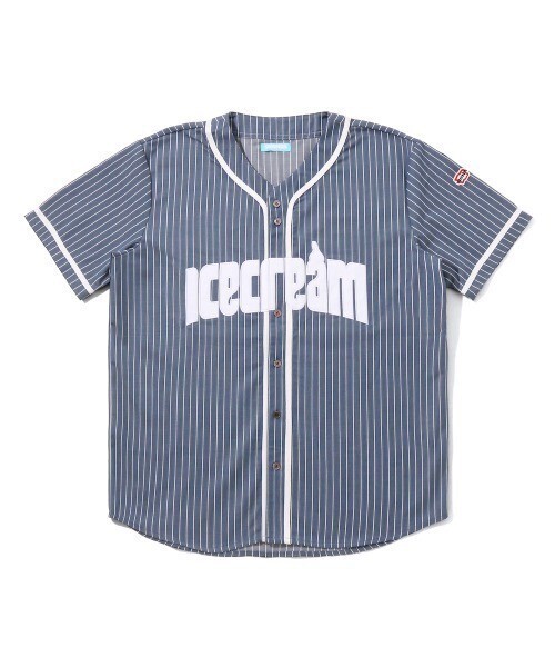 ICECREAM STRIPE BASEBALL SHIRT