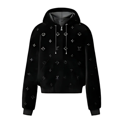 LOUIS VUITTON モノグラム エンベリッシュドシアリングフーディ