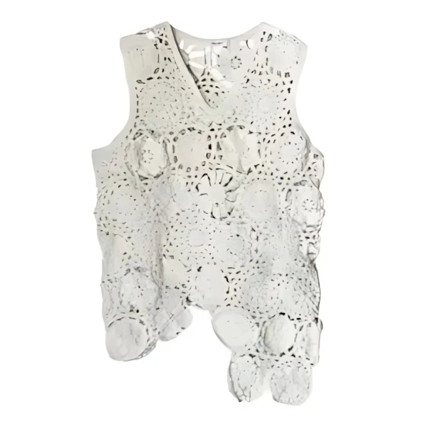 THE KEIJI CROCHET PATCHWORK KNIT TOP