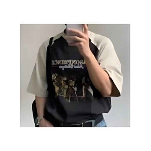 M.P Studios MPオリジナル ビッグシルエット ヴィンテージ加工 ラグランバンドTシャツ