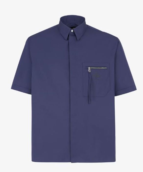 FENDI ブルーコットン シャツ