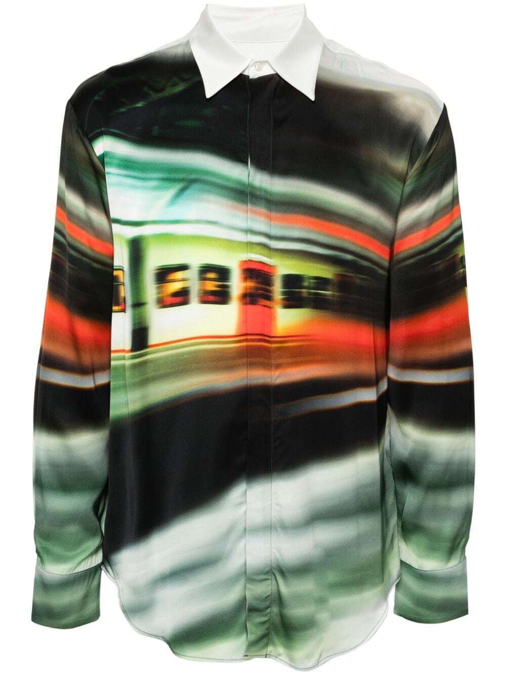 MSGM x Google Pixel Night Metro プリント シャツ