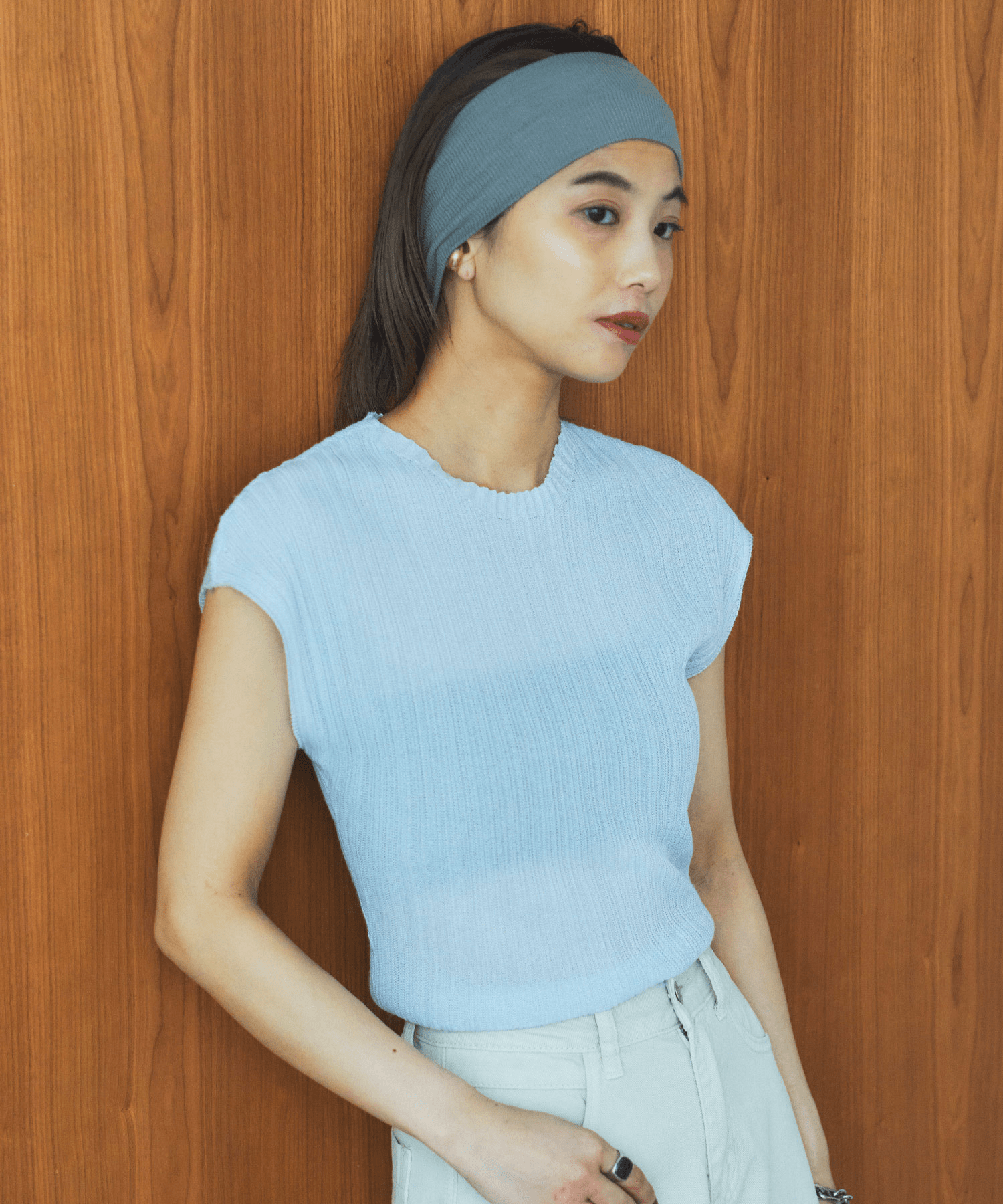 LIENCOEUR 【LIENCOEUR】シアーリブトップス