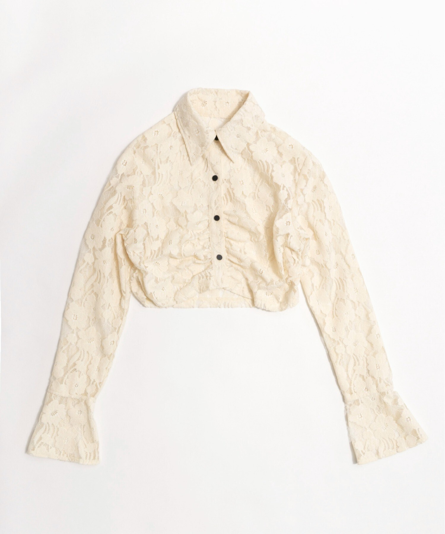 MAISON SPECIAL Velor Lace Short Shirt/ベロアレースショートシャツ