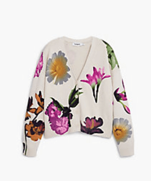 Desigual 花柄のカーディガン