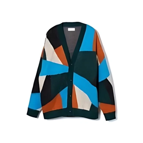 TAUPE PANEL ART CARDIGAN (GRN)