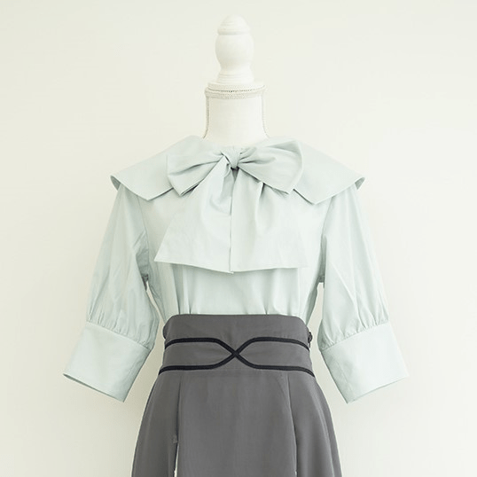 SugarlessCandy 【Juanne】Big collar blouse