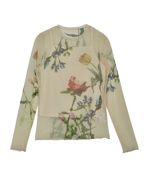 AMERI SOFIA SHEER CUT TOP