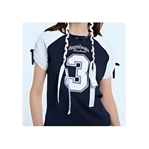 LARTIGENT L11 CROP FOOTBALL TOP