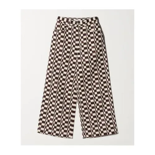 PHEENY Checkered High Waist Wide Pants