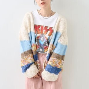 FREAK'S STORE ミックスニットカーディガン
