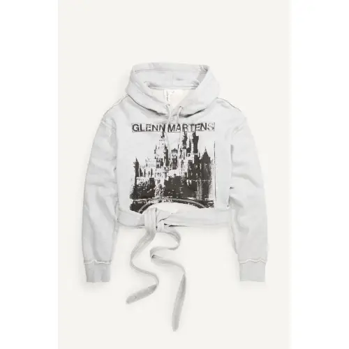 H&M × glenn martens タイディテールプリントスウェットパーカ
