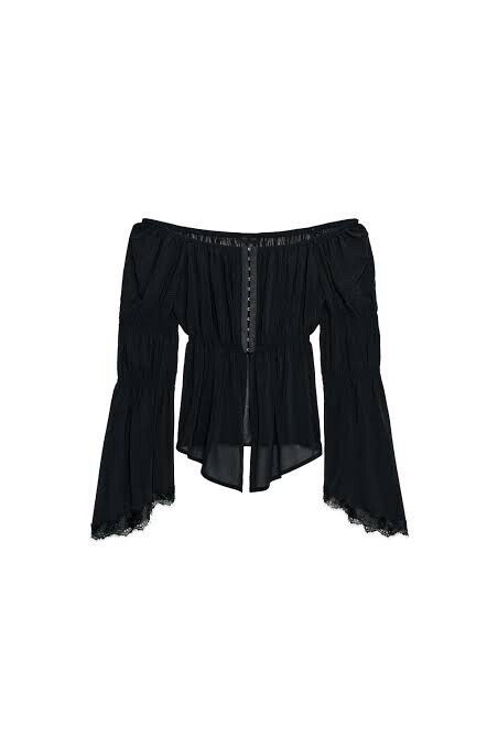 ZARA レーストリムトップス