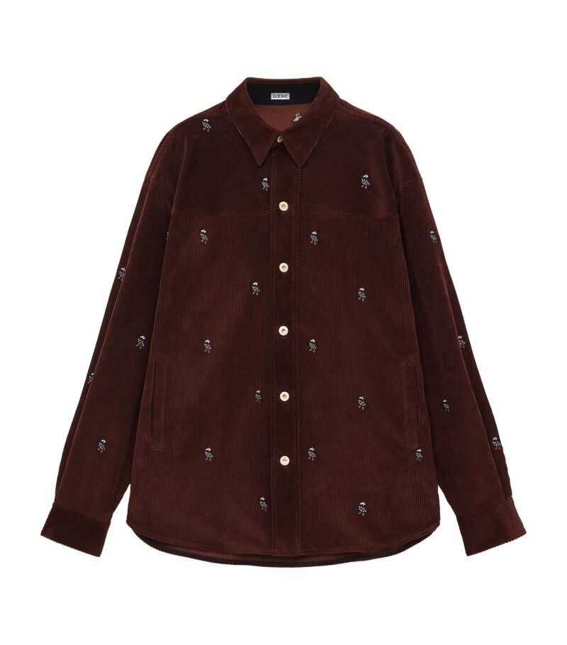 LOEWE Corduroy Embroidered Overshirt