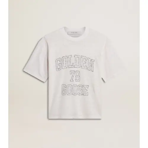 GOLDEN GOOSE Tシャツ レディース ライトリネン(ホワイト) プリント