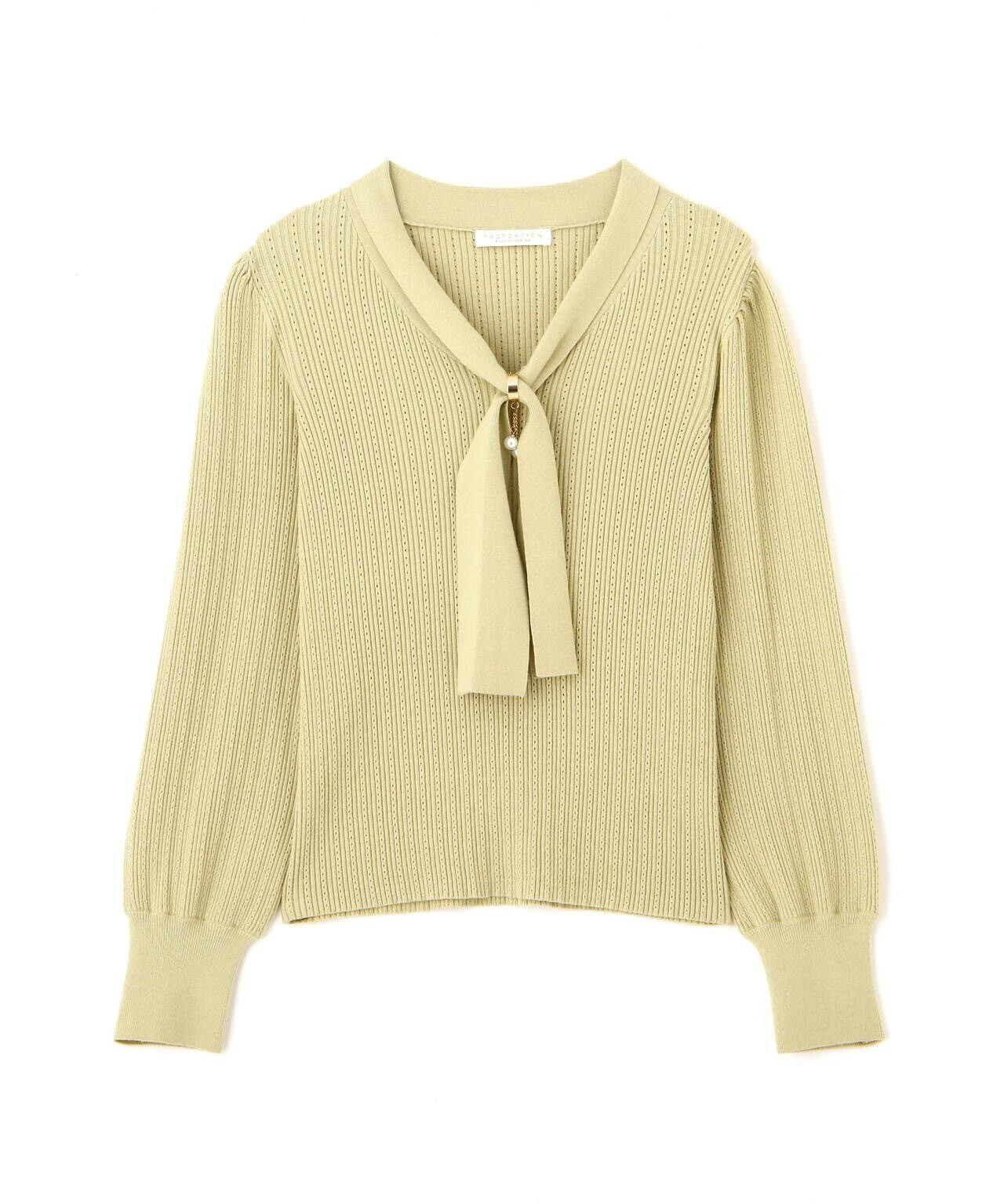 PROPORTION BODY DRESSING クロスタイ付きニット