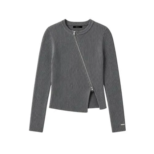 Boka nii アシメダブルジップニット