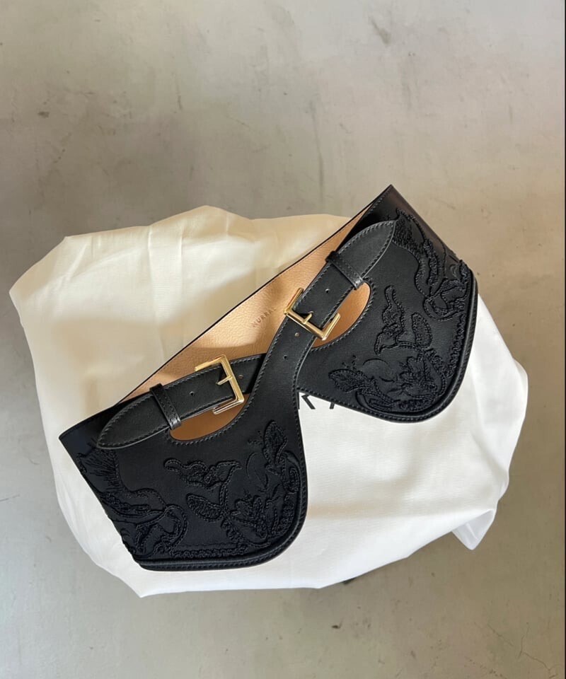 MURRAL Framed embroidered leather belt
