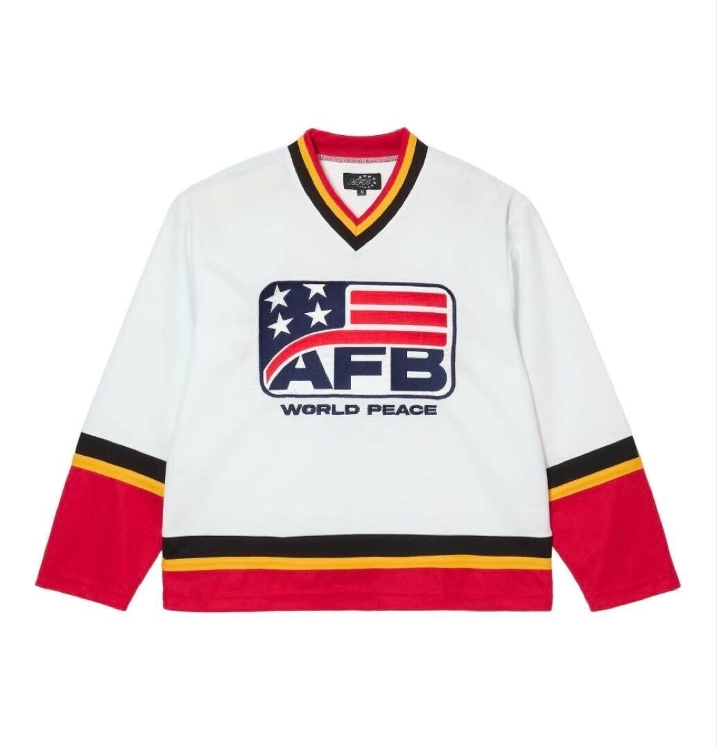 AFB WORLD PEACE Vネック長袖Tシャツ