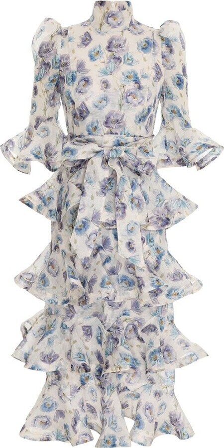 Zimmermann Tama Tiered Midi Dress