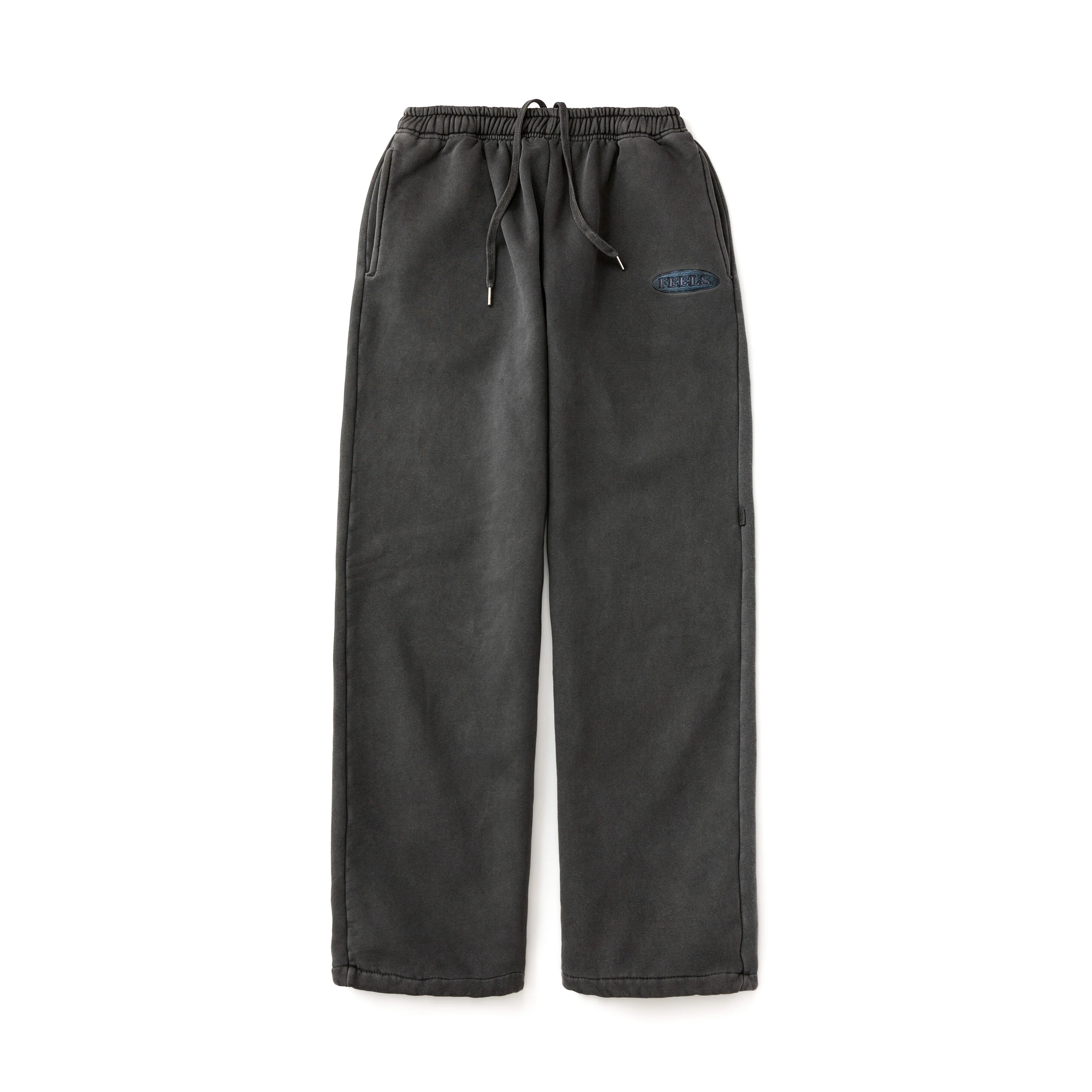 FEELS. PIGMENT DYE PANTS BLACK