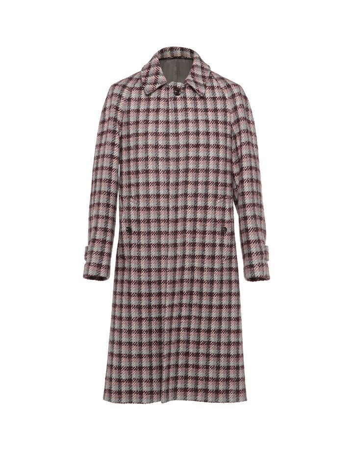 LARDINI ウールモヘアマルチカラーチェックコート