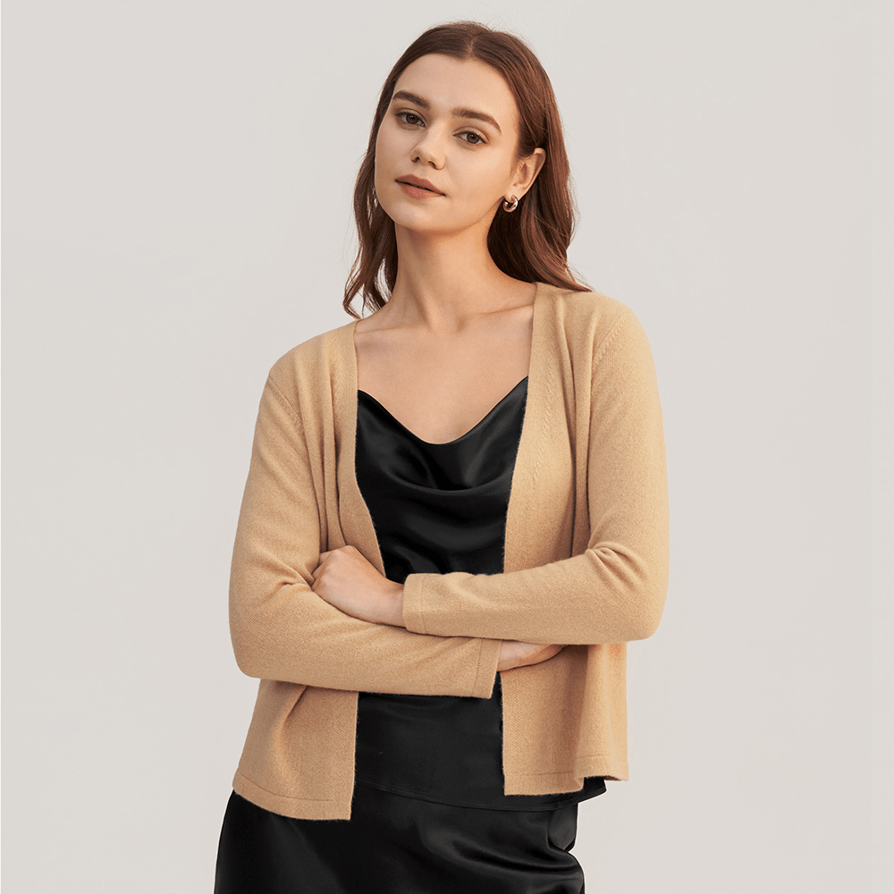LILYSILK LILYSILK シンプル カシミヤ カーディガン セーター